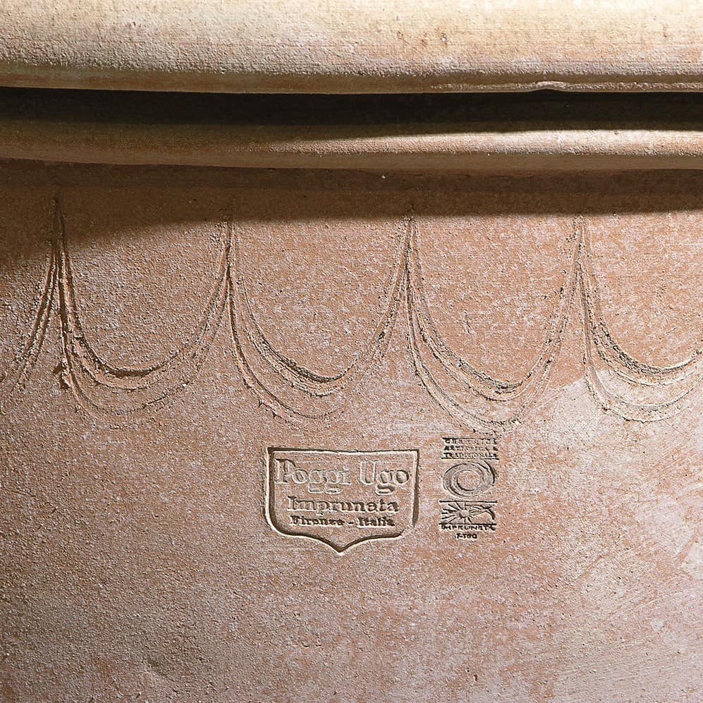 VASO FIORIERA SIMILCOTTO COLORE TERRACOTTA CM. 60