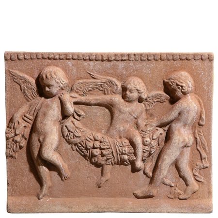 Decorative panel with holes for hanging, depicting detail C of the Della Robbia dance. Modeling made in high relief.